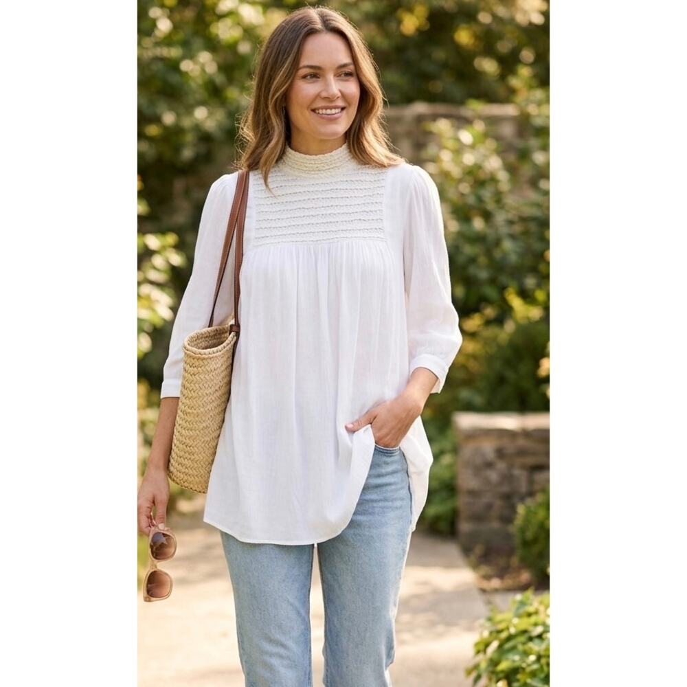 Smythe Prairie Tunic High Neck Top Size M
